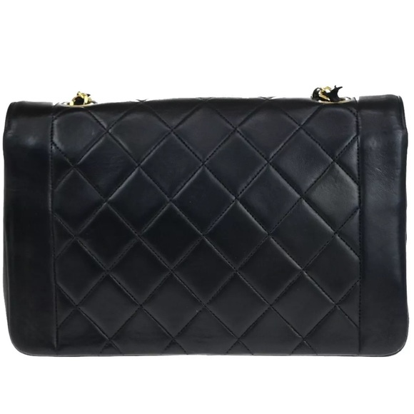 CHANEL DIANA 25 Single Flap Quilted Logo Lambskin Chain Bag and wallet - Picture 6 of 17